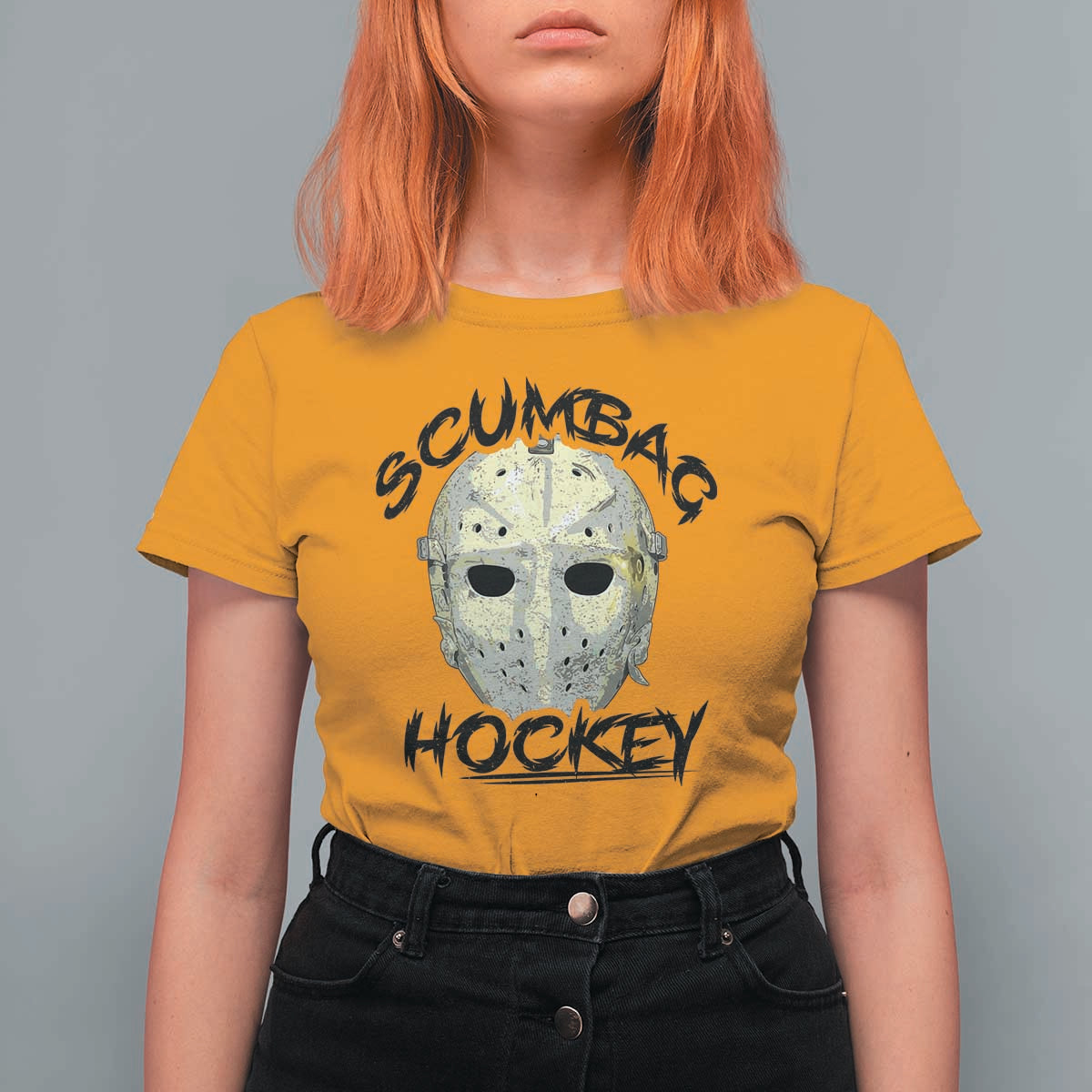 Scumbag Hockey Goalie Mask Vintage Graphic T Shirt For Women