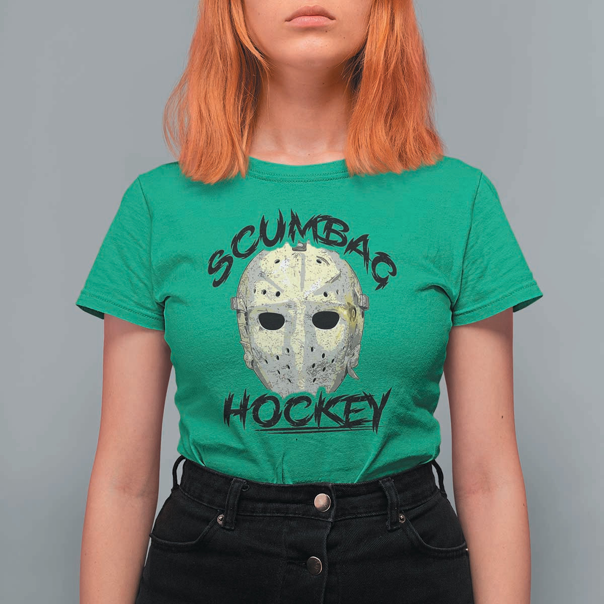 Scumbag Hockey Goalie Mask Vintage Graphic T Shirt For Women