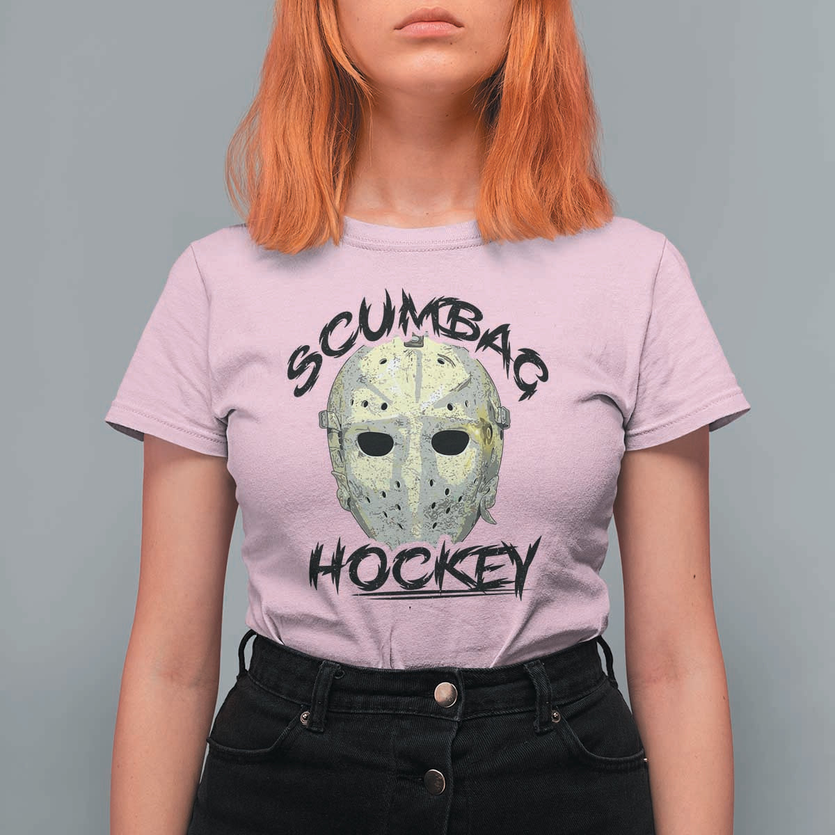 Scumbag Hockey Goalie Mask Vintage Graphic T Shirt For Women