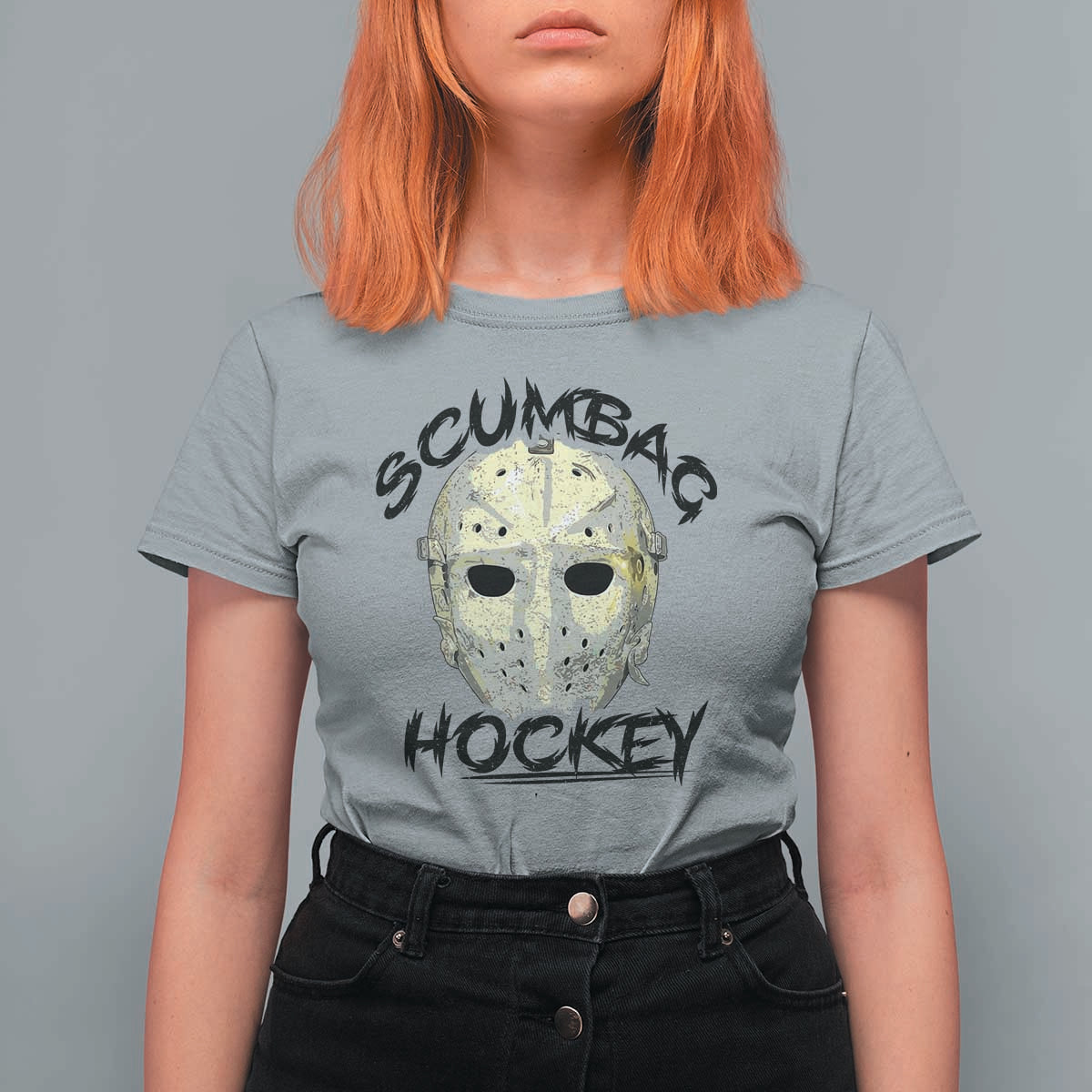 Scumbag Hockey Goalie Mask Vintage Graphic T Shirt For Women
