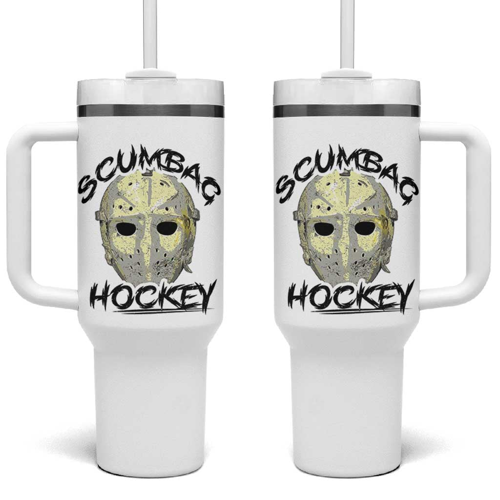 Scumbag Hockey Goalie Mask Vintage Graphic Tumbler With Handle