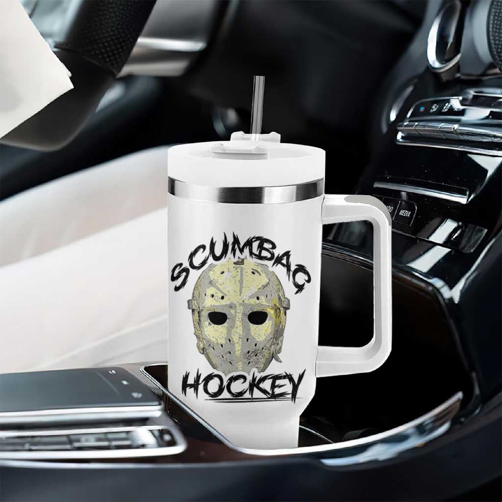 Scumbag Hockey Goalie Mask Vintage Graphic Tumbler With Handle