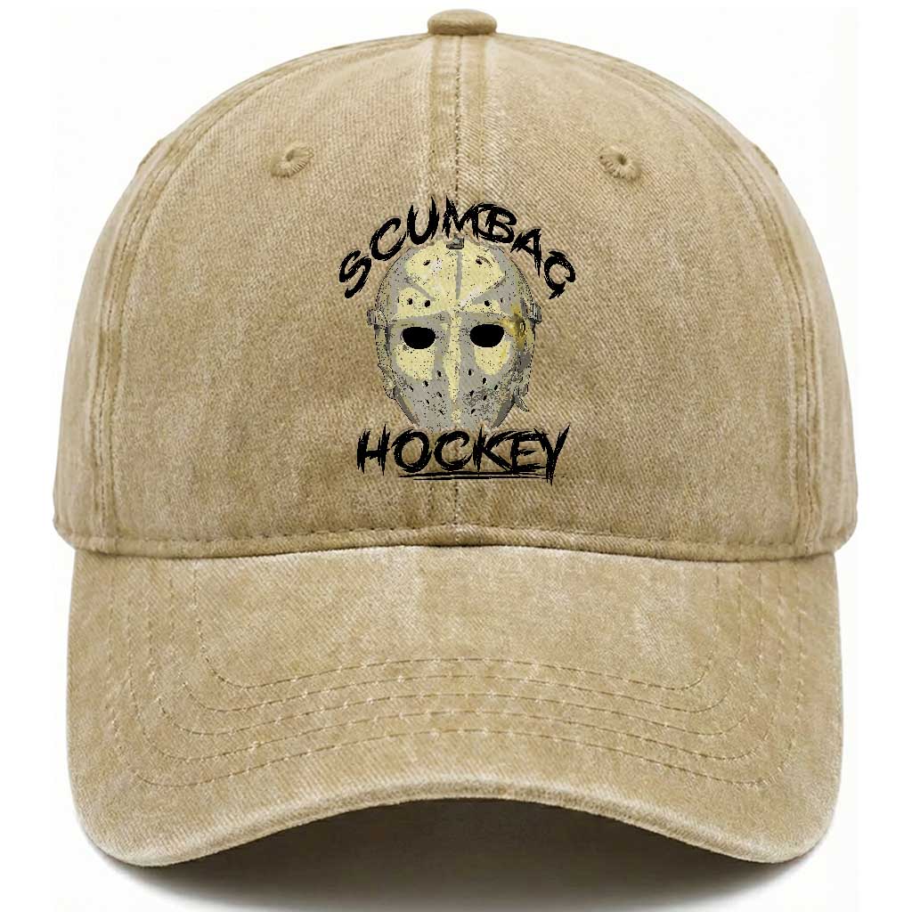 Scumbag Hockey Goalie Mask Vintage Graphic Washed Cotton Baseball Cap