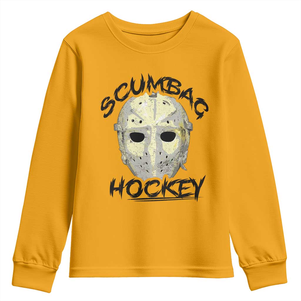 Scumbag Hockey Goalie Mask Vintage Graphic Youth Sweatshirt