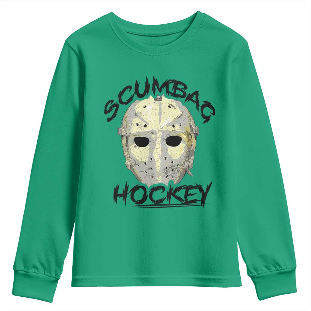 Scumbag Hockey Goalie Mask Vintage Graphic Youth Sweatshirt