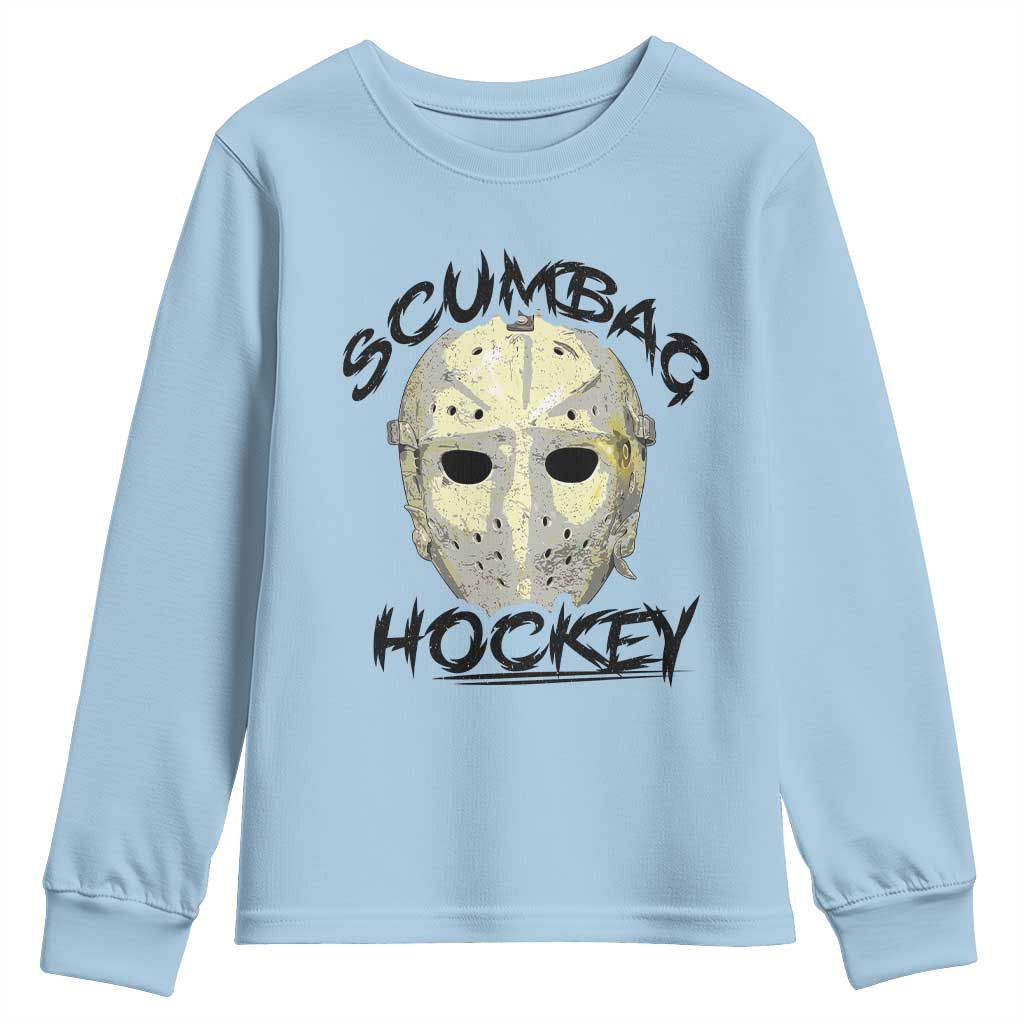 Scumbag Hockey Goalie Mask Vintage Graphic Youth Sweatshirt