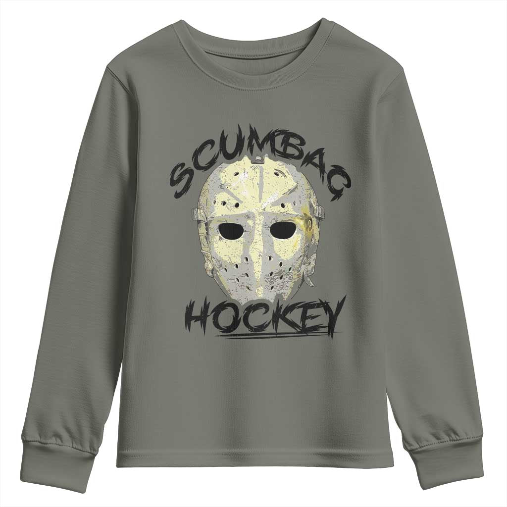 Scumbag Hockey Goalie Mask Vintage Graphic Youth Sweatshirt