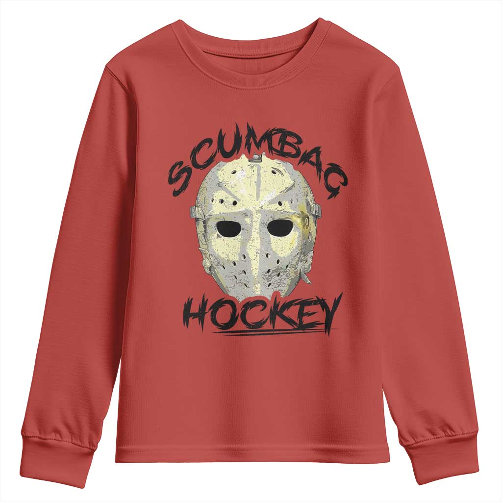 Scumbag Hockey Goalie Mask Vintage Graphic Youth Sweatshirt
