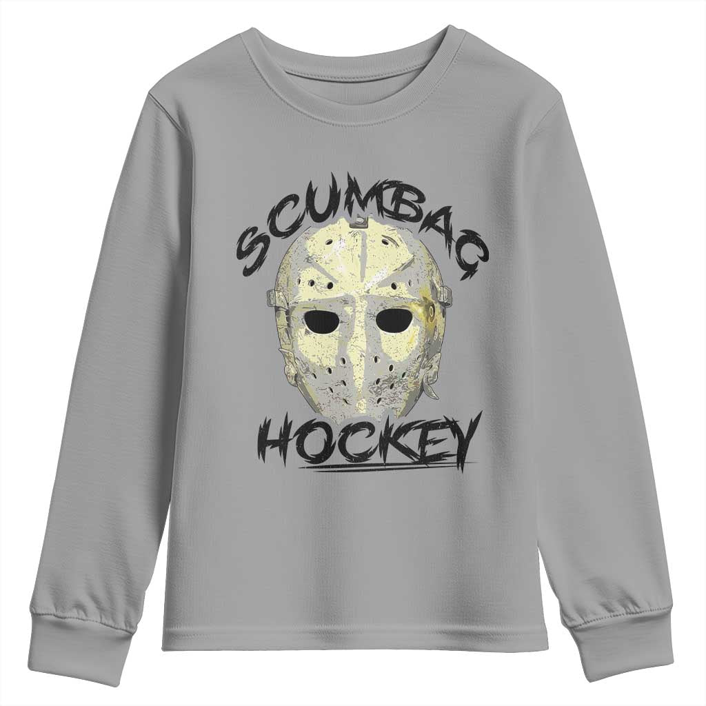 Scumbag Hockey Goalie Mask Vintage Graphic Youth Sweatshirt