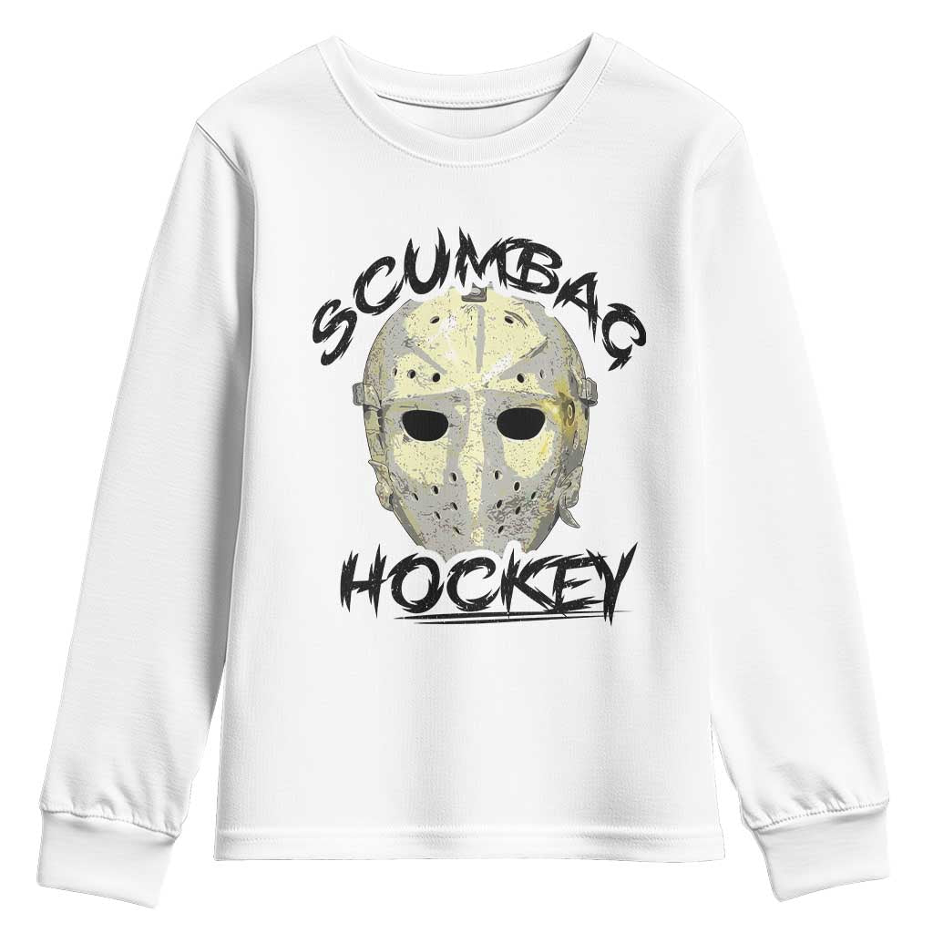 Scumbag Hockey Goalie Mask Vintage Graphic Youth Sweatshirt