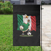 Merlin the Duck Mexico Flag Soccer Player Garden Flag Mexican Pride Football Fans