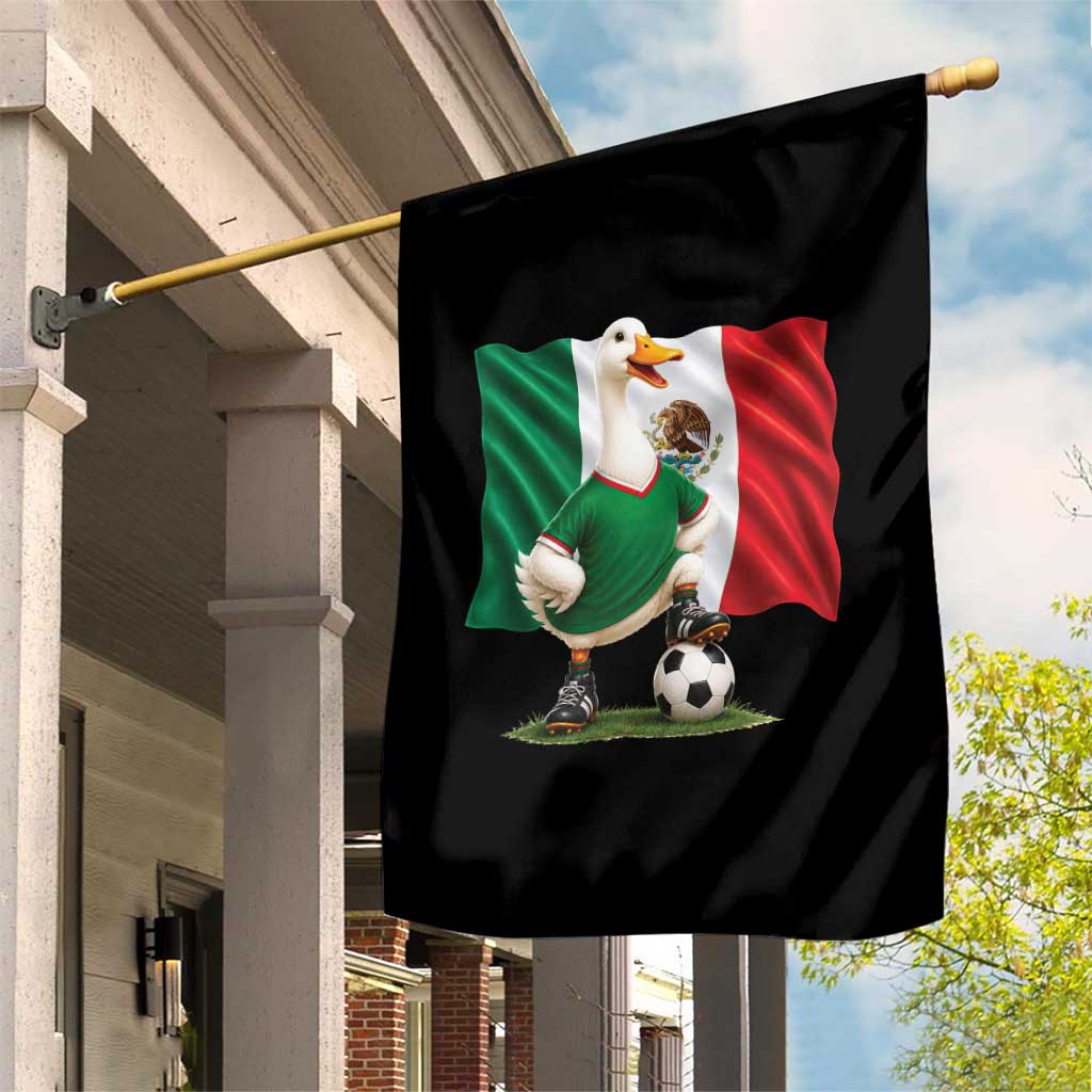 Merlin the Duck Mexico Flag Soccer Player Garden Flag Mexican Pride Football Fans