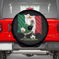 Merlin the Duck Mexico Flag Soccer Player Spare Tire Cover Mexican Pride Football Fans