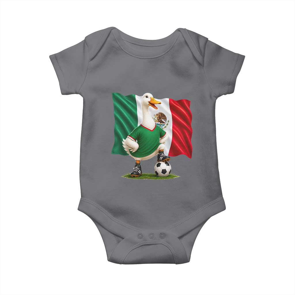 Merlin the Duck Mexico Flag Soccer Player Baby Onesie Mexican Pride Football Fans