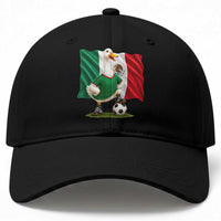 Merlin the Duck Mexico Flag Soccer Player Baseball Cap Mexican Pride Football Fans