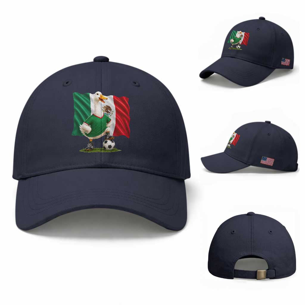 Merlin the Duck Mexico Flag Soccer Player Baseball Cap Mexican Pride Football Fans