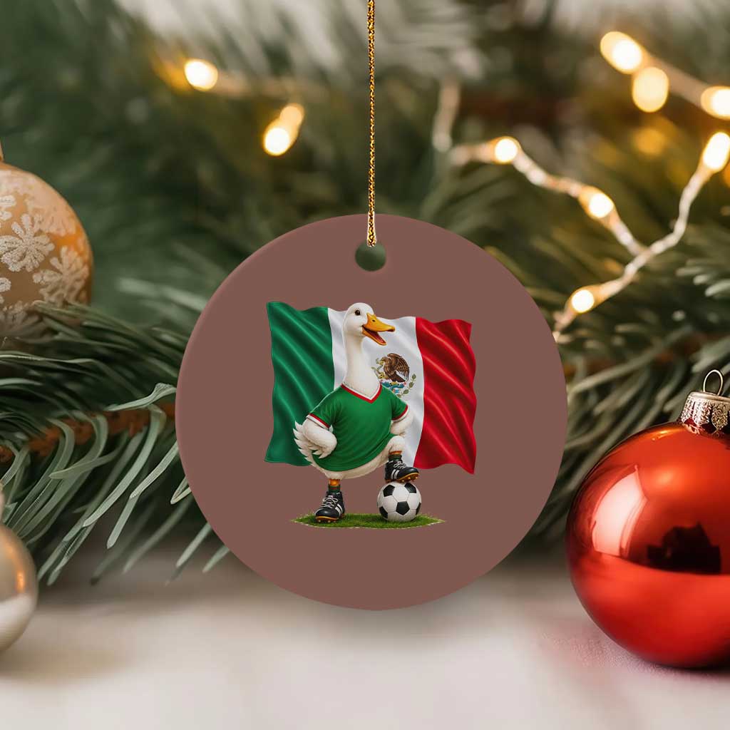 Merlin the Duck Mexico Flag Soccer Player Ceramic Ornament Mexican Pride Football Fans
