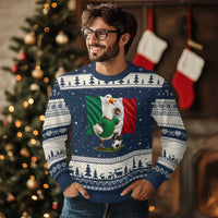 Merlin the Duck Mexico Flag Soccer Player Ugly Christmas Sweater Mexican Pride Football Fans