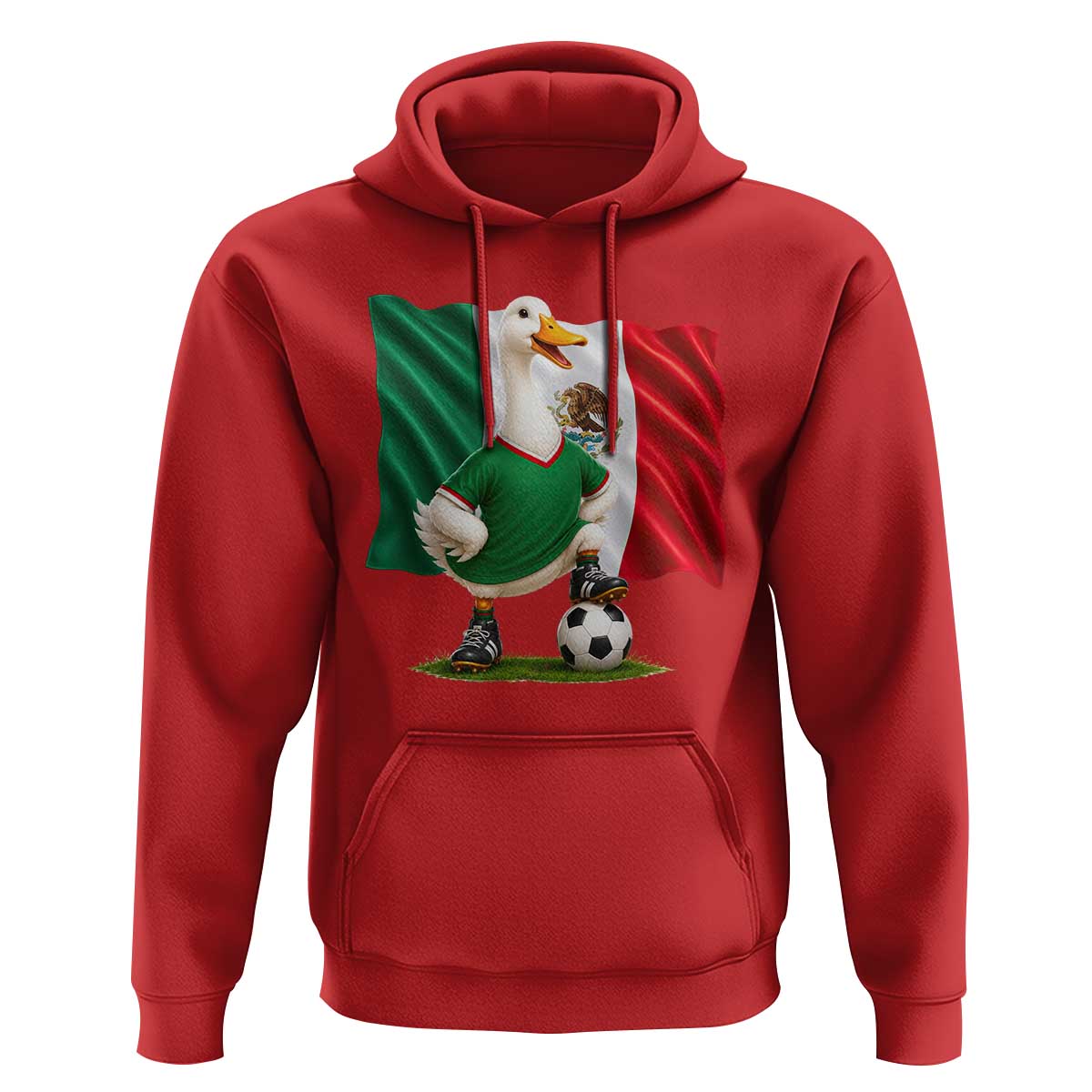 Merlin the Duck Mexico Flag Soccer Player Hoodie Mexican Pride Football Fans