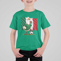 Merlin the Duck Mexico Flag Soccer Player T Shirt For Kid Mexican Pride Football Fans