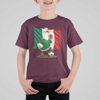 Merlin the Duck Mexico Flag Soccer Player T Shirt For Kid Mexican Pride Football Fans