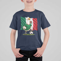 Merlin the Duck Mexico Flag Soccer Player T Shirt For Kid Mexican Pride Football Fans
