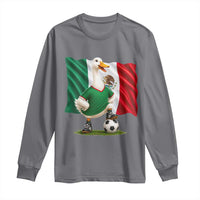 Merlin the Duck Mexico Flag Soccer Player Long Sleeve Shirt Mexican Pride Football Fans