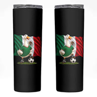 Merlin the Duck Mexico Flag Soccer Player Skinny Tumbler Mexican Pride Football Fans