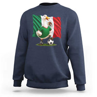 Merlin the Duck Mexico Flag Soccer Player Sweatshirt Mexican Pride Football Fans