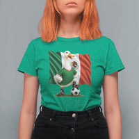 Merlin the Duck Mexico Flag Soccer Player T Shirt For Women Mexican Pride Football Fans