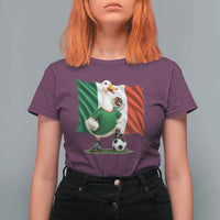 Merlin the Duck Mexico Flag Soccer Player T Shirt For Women Mexican Pride Football Fans