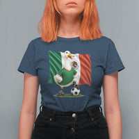 Merlin the Duck Mexico Flag Soccer Player T Shirt For Women Mexican Pride Football Fans