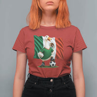 Merlin the Duck Mexico Flag Soccer Player T Shirt For Women Mexican Pride Football Fans