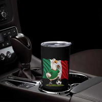 Merlin the Duck Mexico Flag Soccer Player Tumbler Cup Mexican Pride Football Fans