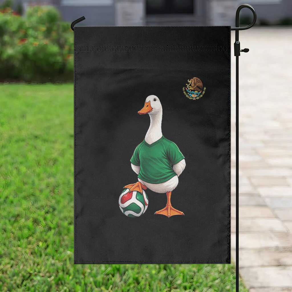Merlin the Duck Soccer Player Mexico Fans Garden Flag Mexican Sports Futbol Lovers Viral Animal in Green Jersey Graphic