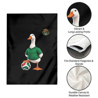 Merlin the Duck Soccer Player Mexico Fans Garden Flag Mexican Sports Futbol Lovers Viral Animal in Green Jersey Graphic