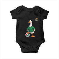 Merlin the Duck Soccer Player Mexico Fans Baby Onesie Mexican Sports Futbol Lovers Viral Animal in Green Jersey Graphic