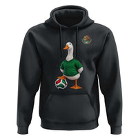 Merlin the Duck Soccer Player Mexico Fans Hoodie Mexican Sports Futbol Lovers Viral Animal in Green Jersey Graphic