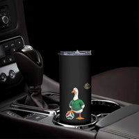 Merlin the Duck Soccer Player Mexico Fans Skinny Tumbler Mexican Sports Futbol Lovers Viral Animal in Green Jersey Graphic