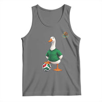 Merlin the Duck Soccer Player Mexico Fans Tank Top Mexican Sports Futbol Lovers Viral Animal in Green Jersey Graphic