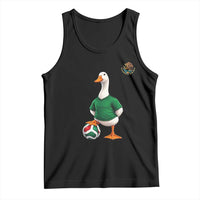 Merlin the Duck Soccer Player Mexico Fans Tank Top Mexican Sports Futbol Lovers Viral Animal in Green Jersey Graphic