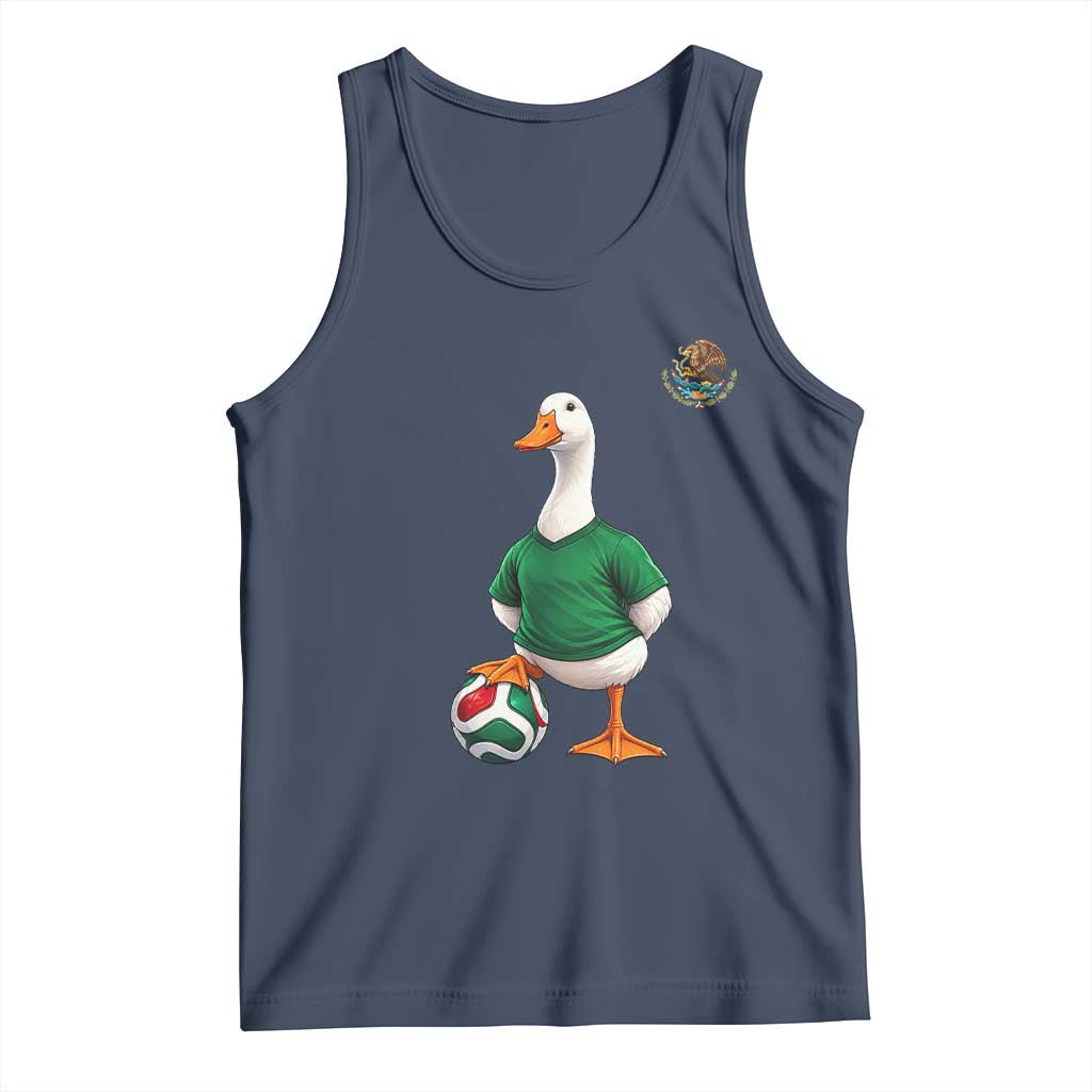 Merlin the Duck Soccer Player Mexico Fans Tank Top Mexican Sports Futbol Lovers Viral Animal in Green Jersey Graphic