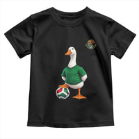 Merlin the Duck Soccer Player Mexico Fans Toddler T Shirt Mexican Sports Futbol Lovers Viral Animal in Green Jersey Graphic