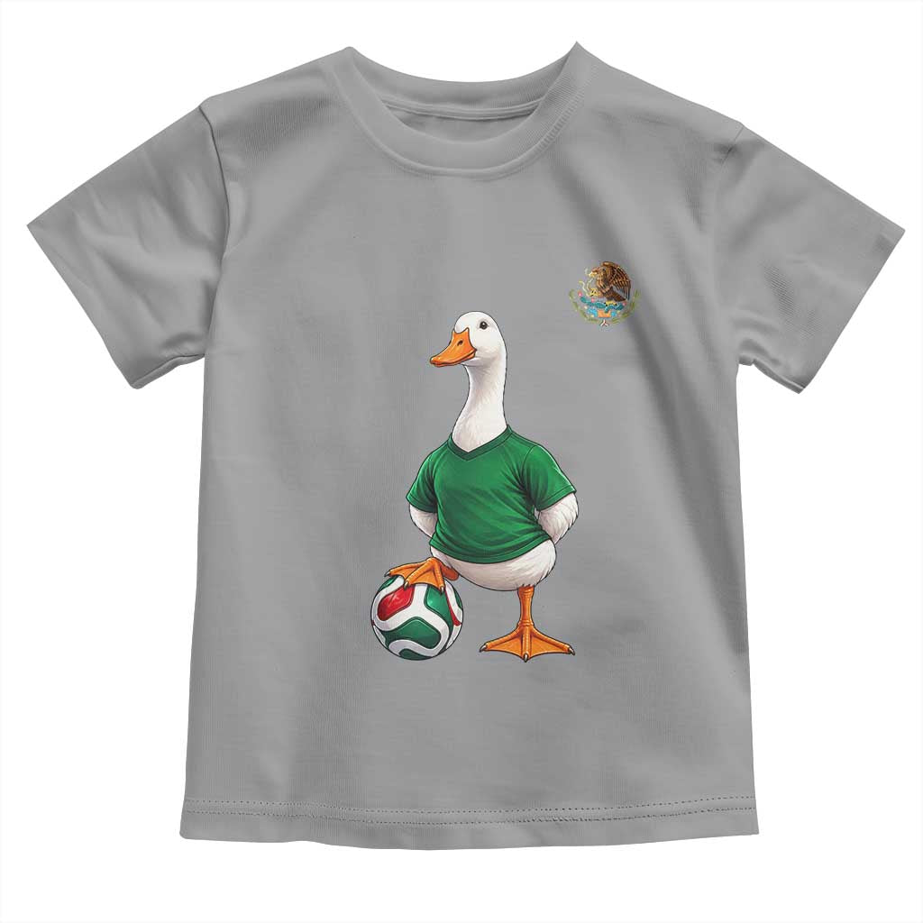 Merlin the Duck Soccer Player Mexico Fans Toddler T Shirt Mexican Sports Futbol Lovers Viral Animal in Green Jersey Graphic