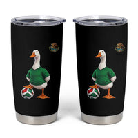 Merlin the Duck Soccer Player Mexico Fans Tumbler Cup Mexican Sports Futbol Lovers Viral Animal in Green Jersey Graphic