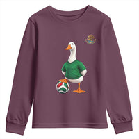 Merlin the Duck Soccer Player Mexico Fans Youth Sweatshirt Mexican Sports Futbol Lovers Viral Animal in Green Jersey Graphic