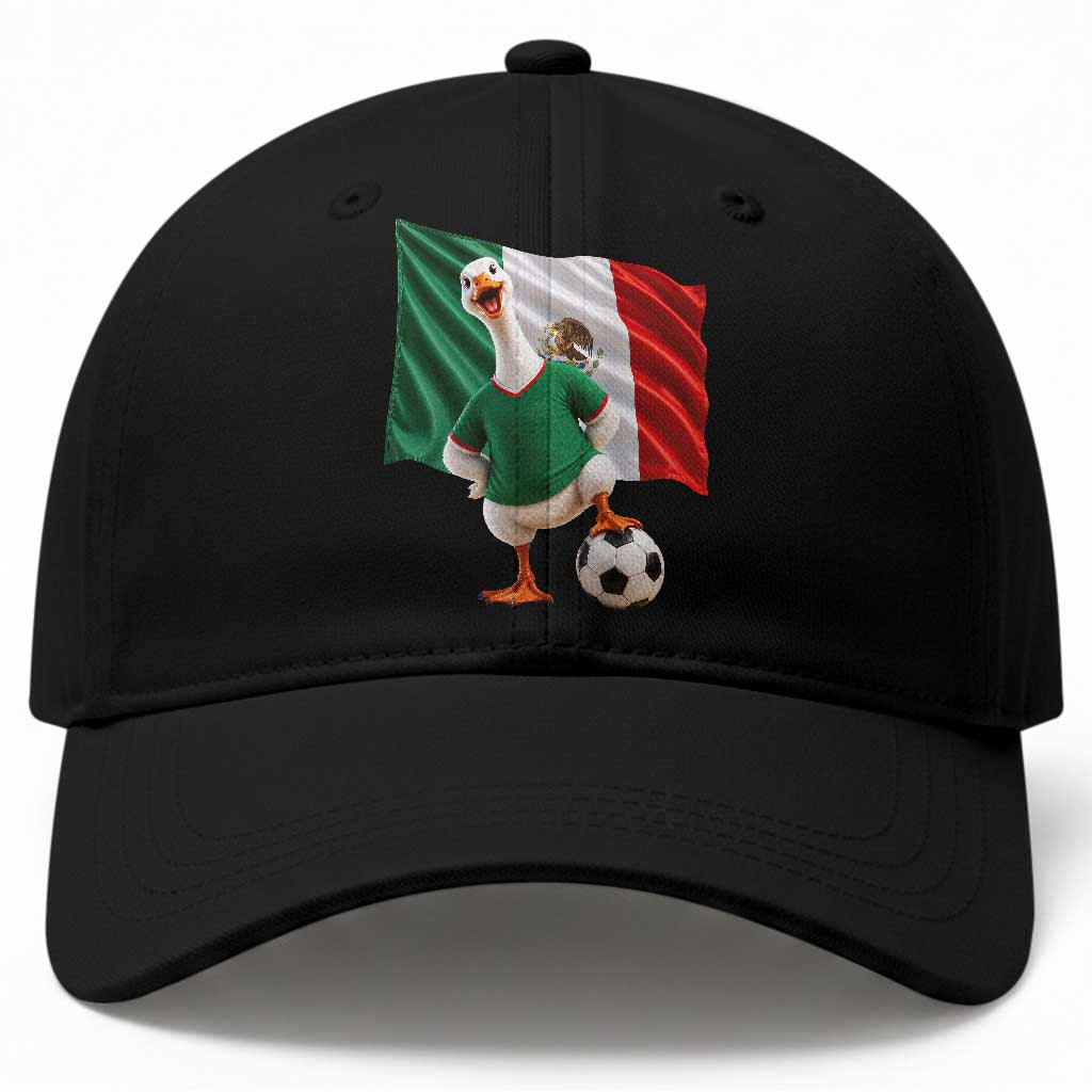 Funny Screaming Merlin the Duck Baseball Cap Mexico Soccer Flag Football Fans