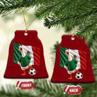 Funny Screaming Merlin the Duck Ceramic Ornament Mexico Soccer Flag Football Fans