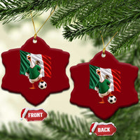 Funny Screaming Merlin the Duck Ceramic Ornament Mexico Soccer Flag Football Fans