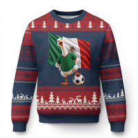 Funny Screaming Merlin the Duck Ugly Christmas Sweater Mexico Soccer Flag Football Fans